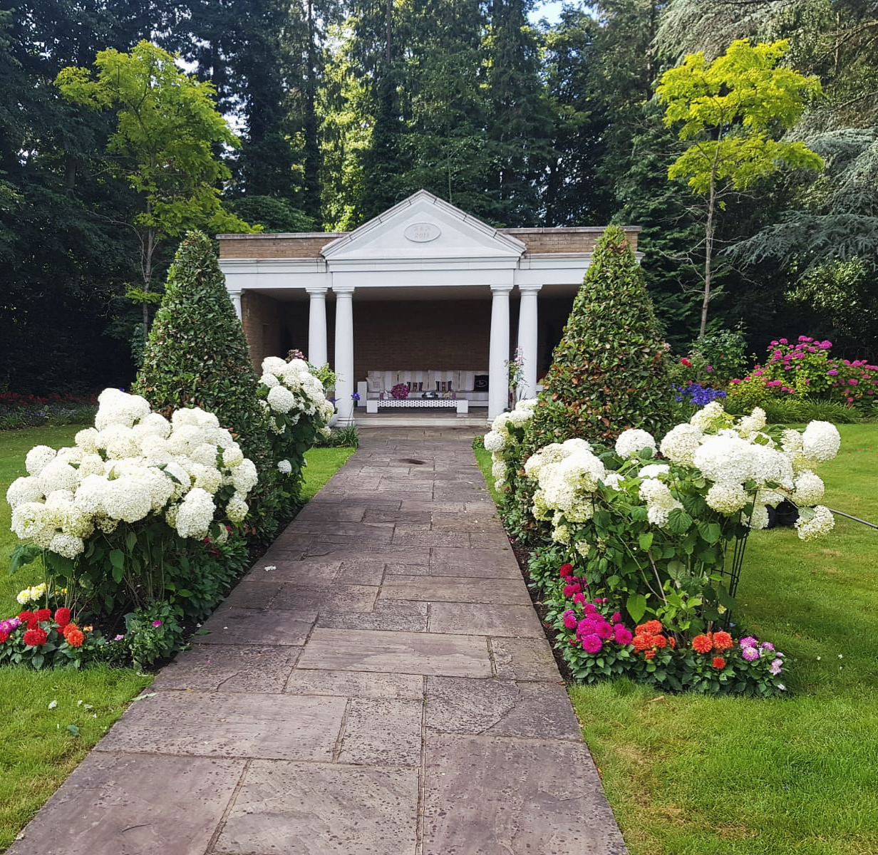 Formal garden with structured planting